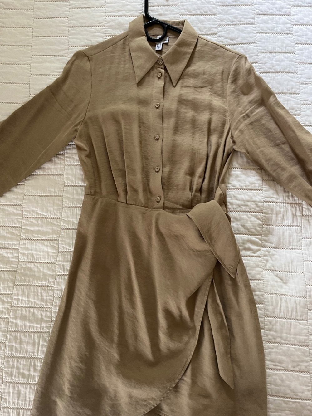 & Other Stories wrap shirt mini dress